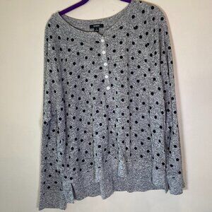 Alfani Intimates Polka Dot Pajama Top